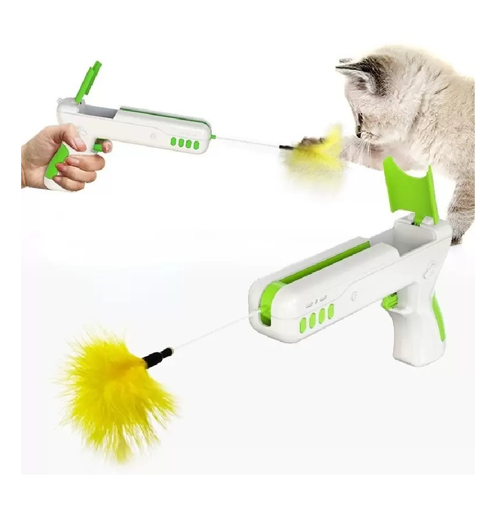 Miniatura 2 de Juguete Interactivo Gatos Pluma Bola Cañ