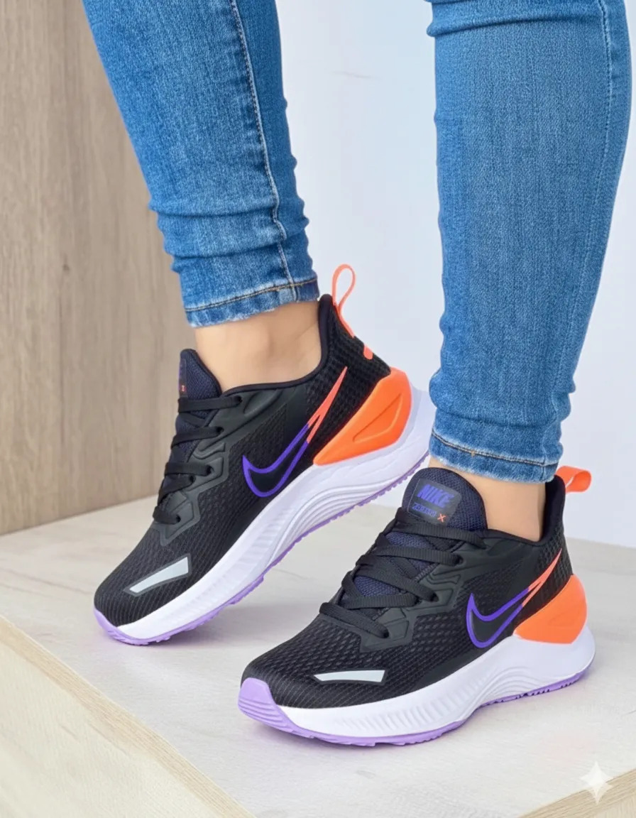 Nike Zoom X Negro Naranja Dama