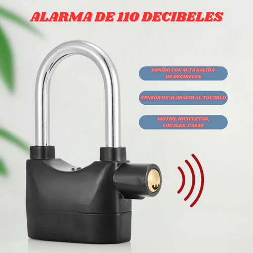 Miniatura 2 de CANDADO PARA MOTOS ANILLO ALTO