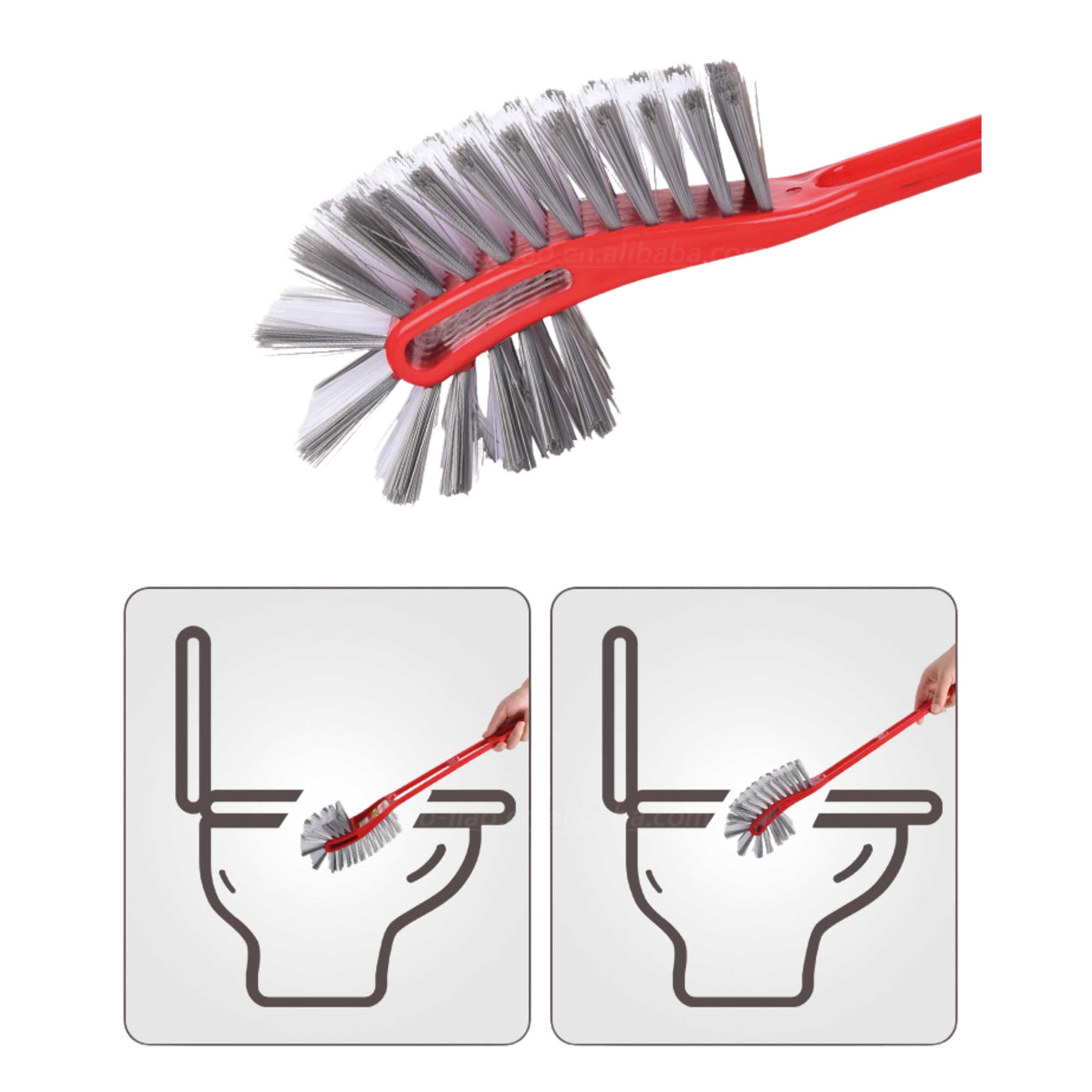 Miniatura 6 de Cepillo doble 360 para limpieza inodoros