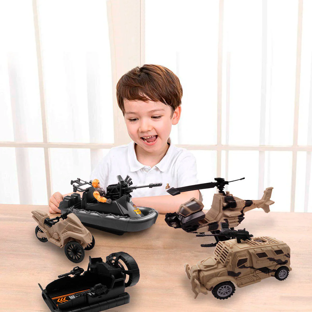 Set Militar Vehículos X5 HW-M223-8