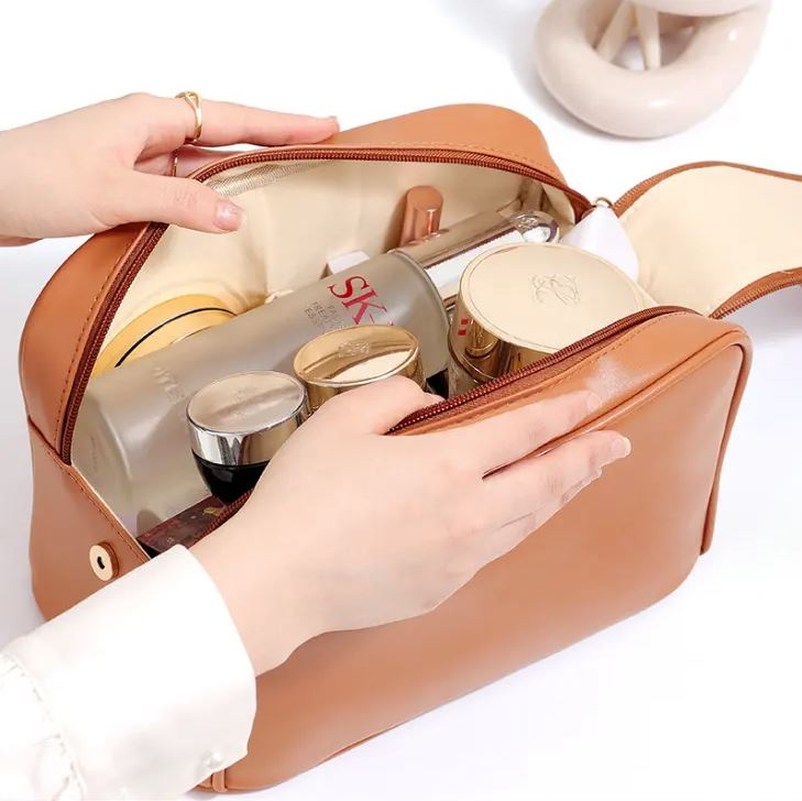 Cosmetiquera para viaje doble cremallera