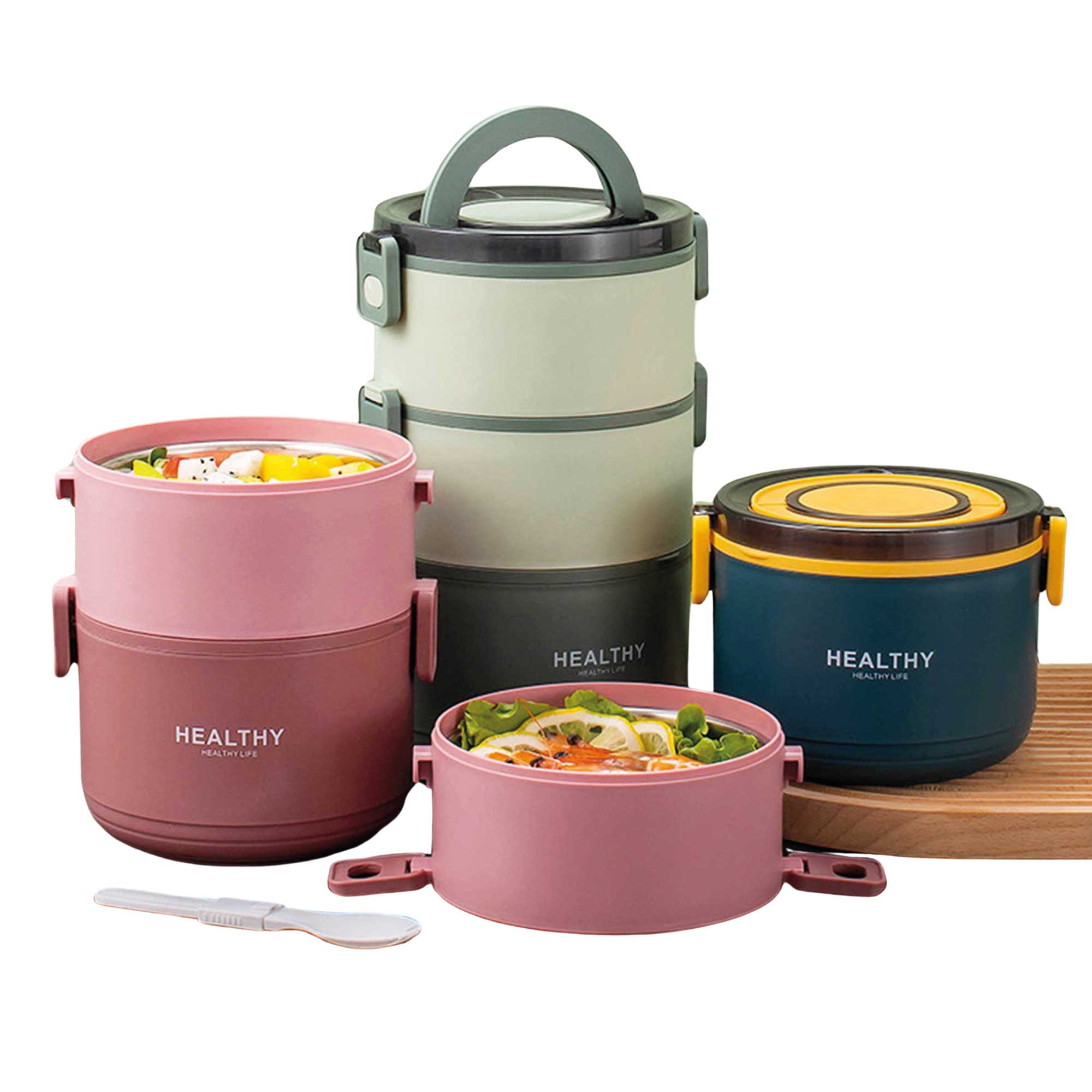 Miniatura 3 de Coca lonchera porta comidas apilable x 3