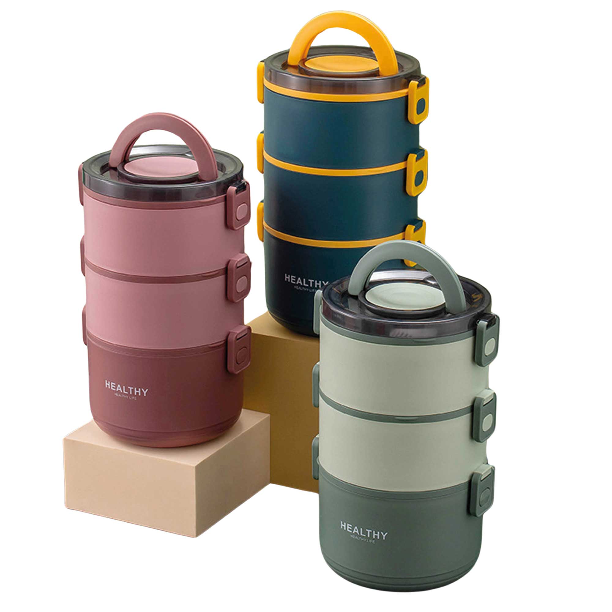 Miniatura 7 de Coca lonchera porta comidas apilable x 3