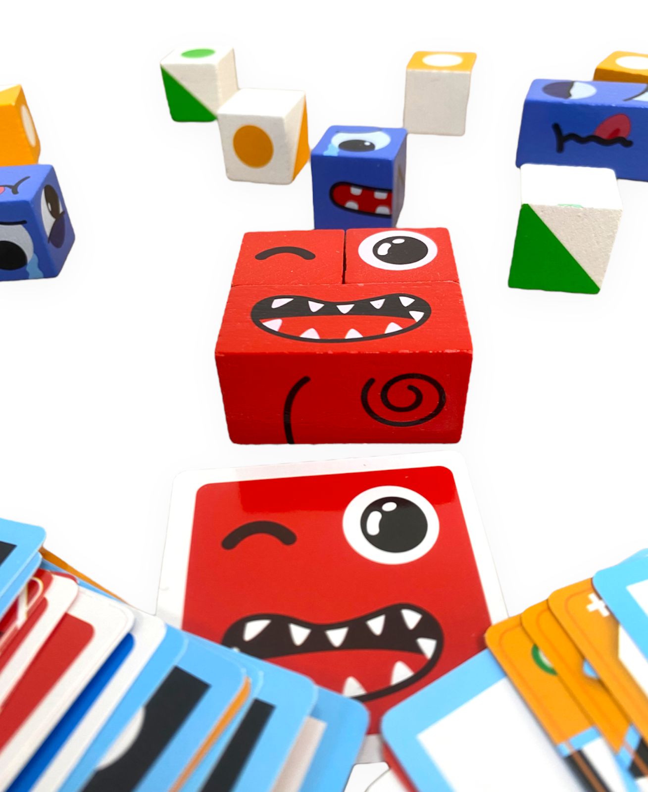 Bloques De Rompecabezas De Madera Verde