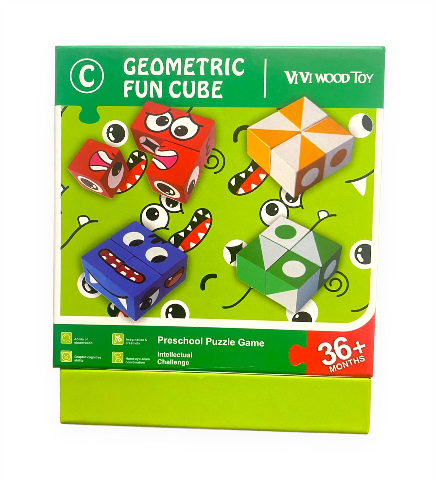 Miniatura 6 de Bloques De Rompecabezas De Madera Verde