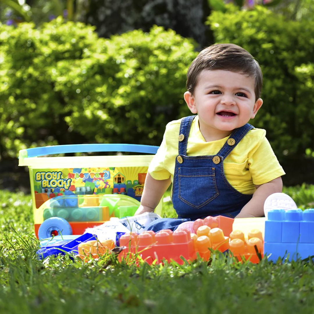 Vista 5 de Vagón Armatodo Bloques Para Armar Niño - Color: Azul