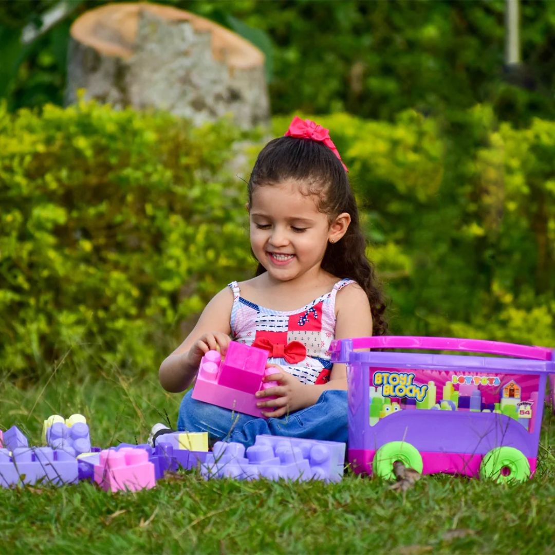 Vista 6 de Vagón Armatodo Bloques Para Armar Niño - Color: Azul