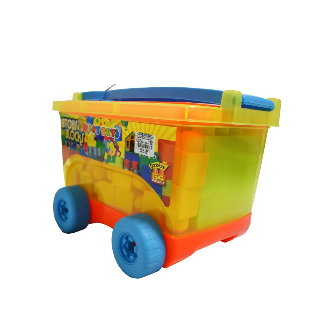 Vista 3 de Vagón Armatodo Bloques Para Armar Niño - Color: Azul