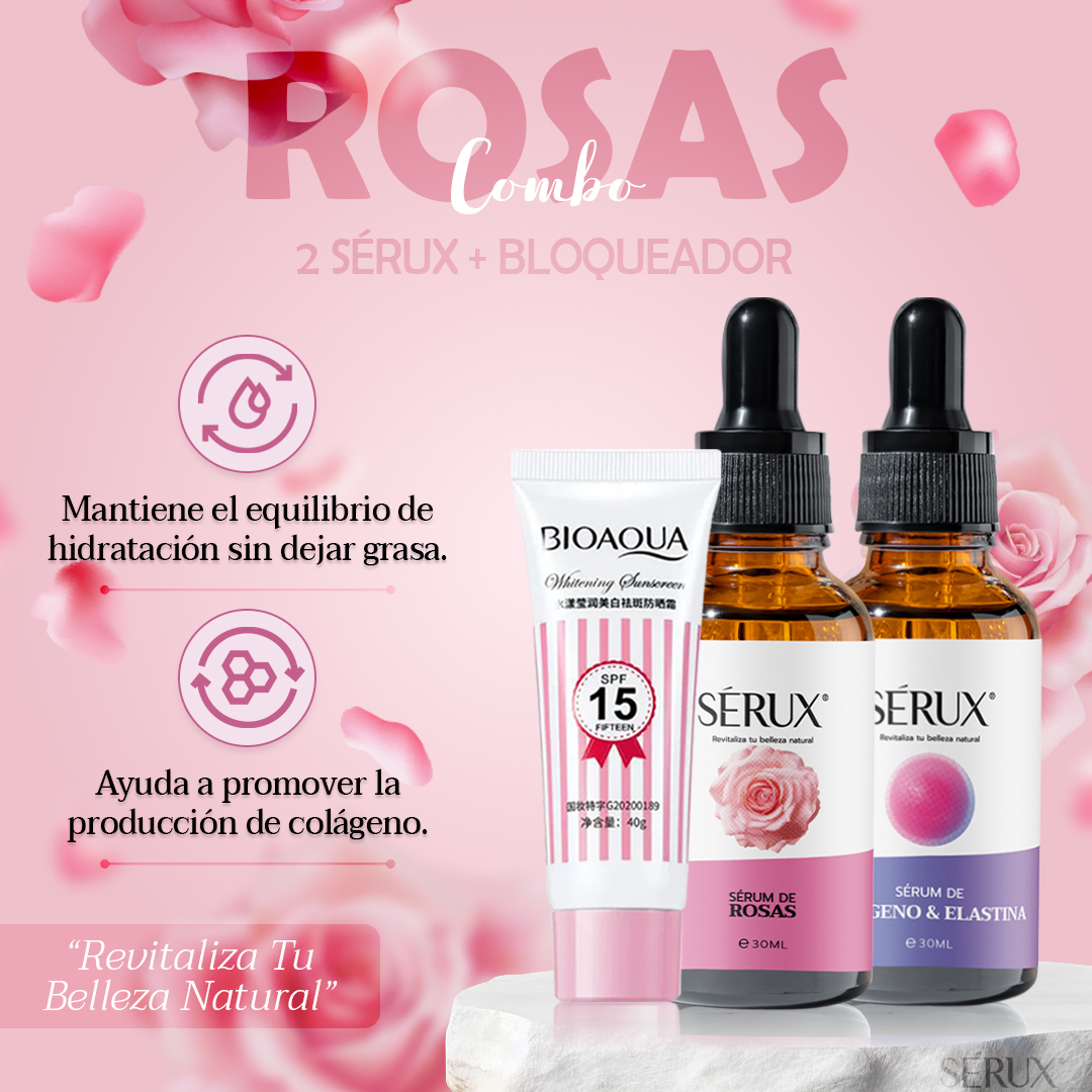 Miniatura 2 de COMBO ROSA SÉRUX + OBSEQUIO (bloqueador)