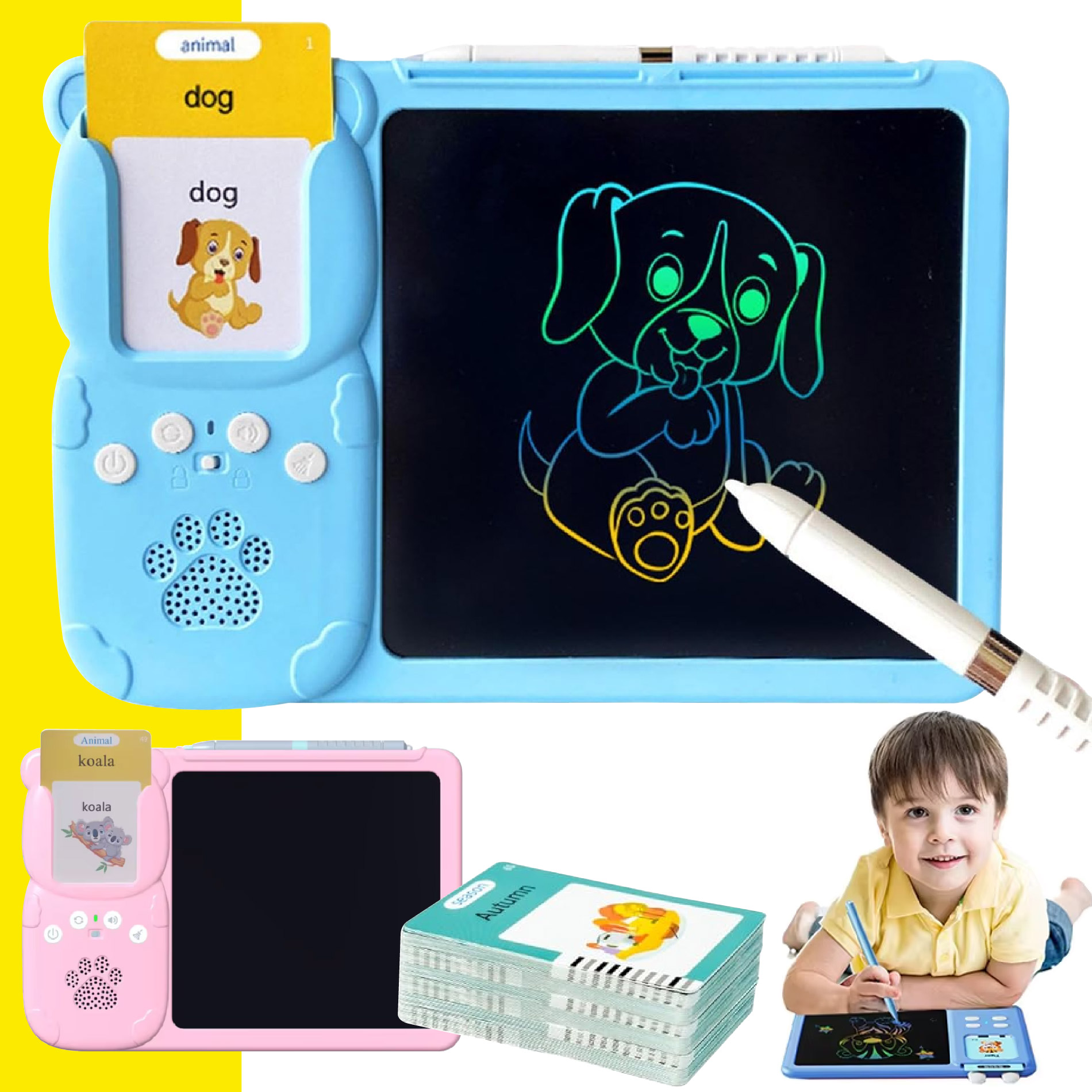 Tableta Lcd Tarjetas Interactivas Ingles