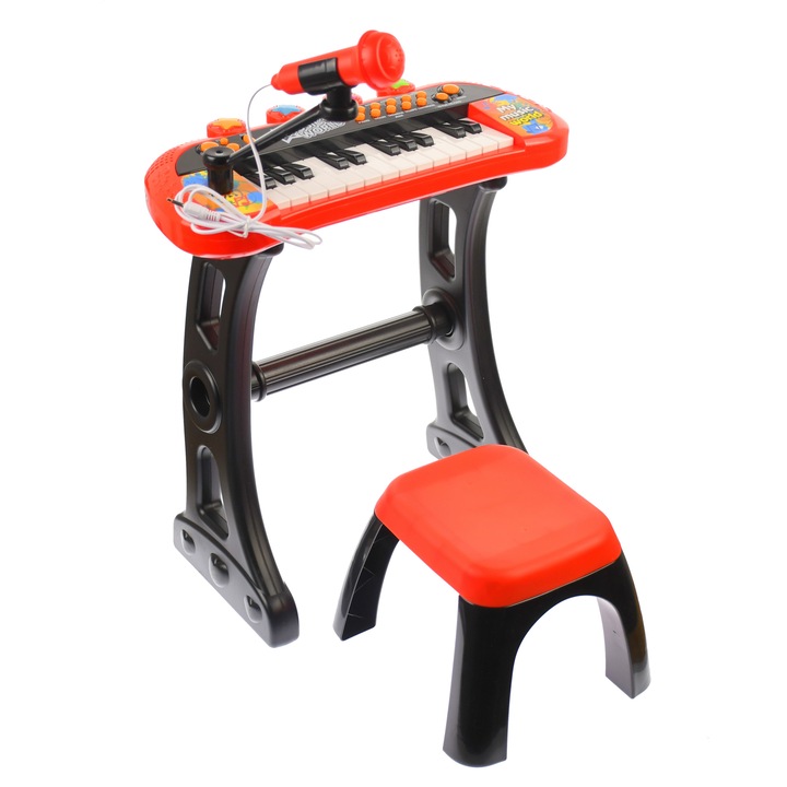 Piano Órgano Teclado Musical Con Asiento