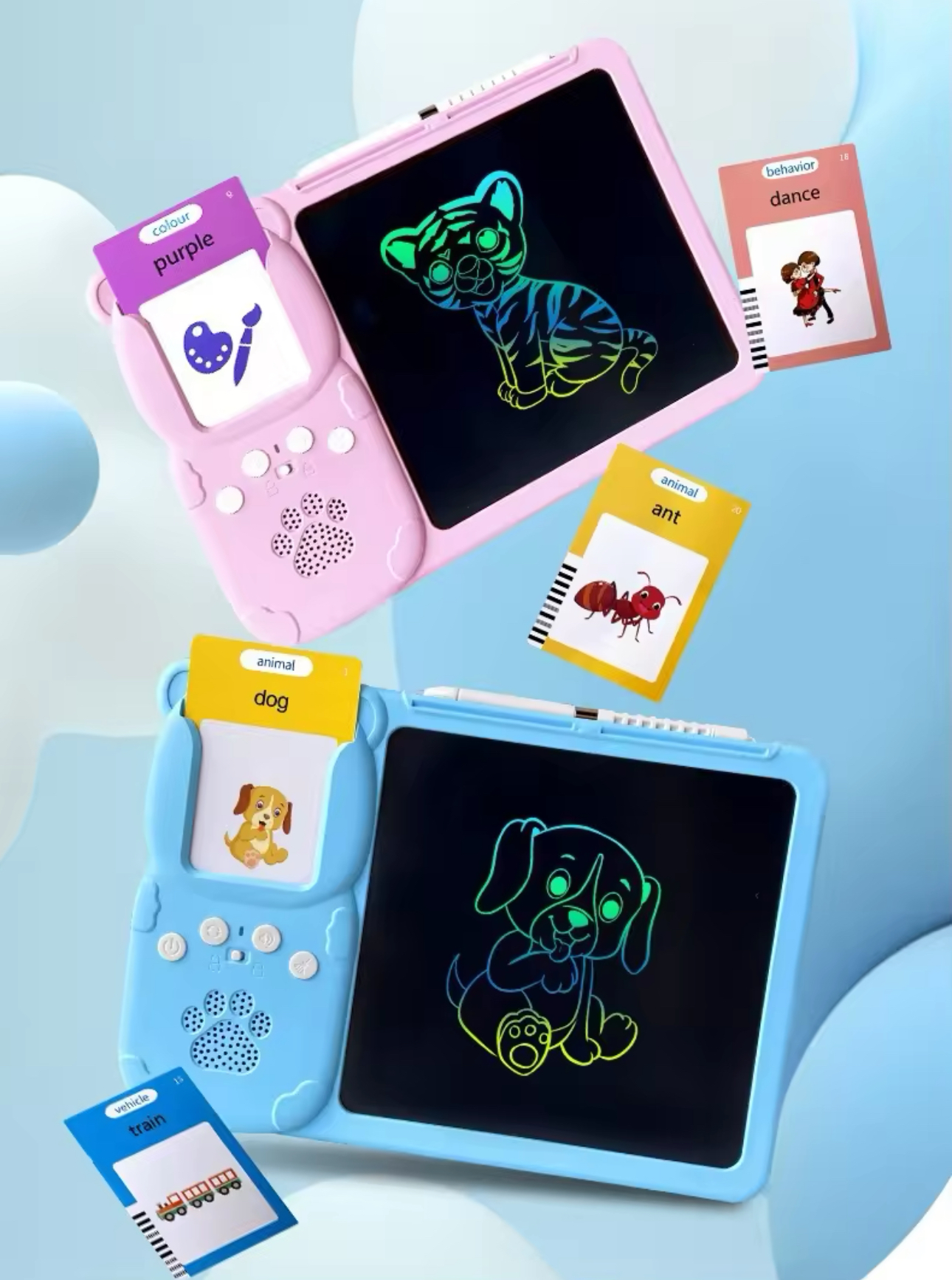 LECTOR TARJETAS INGLES + TABLERO 2 EN 1