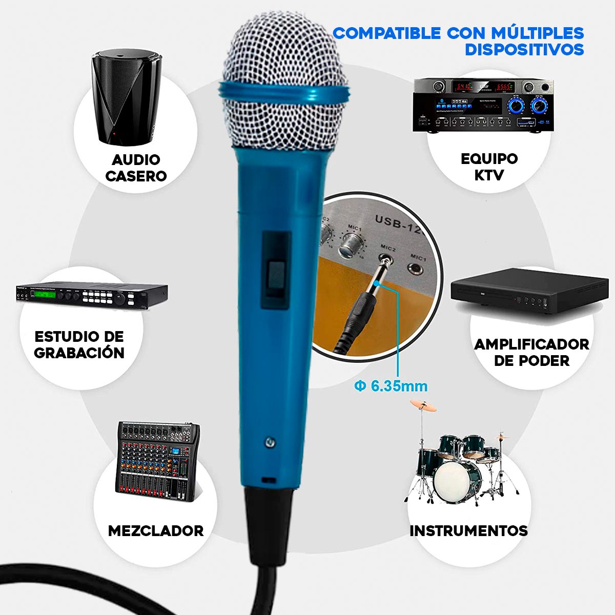 Miniatura 5 de Microfonos x2 Alambricos WG-218