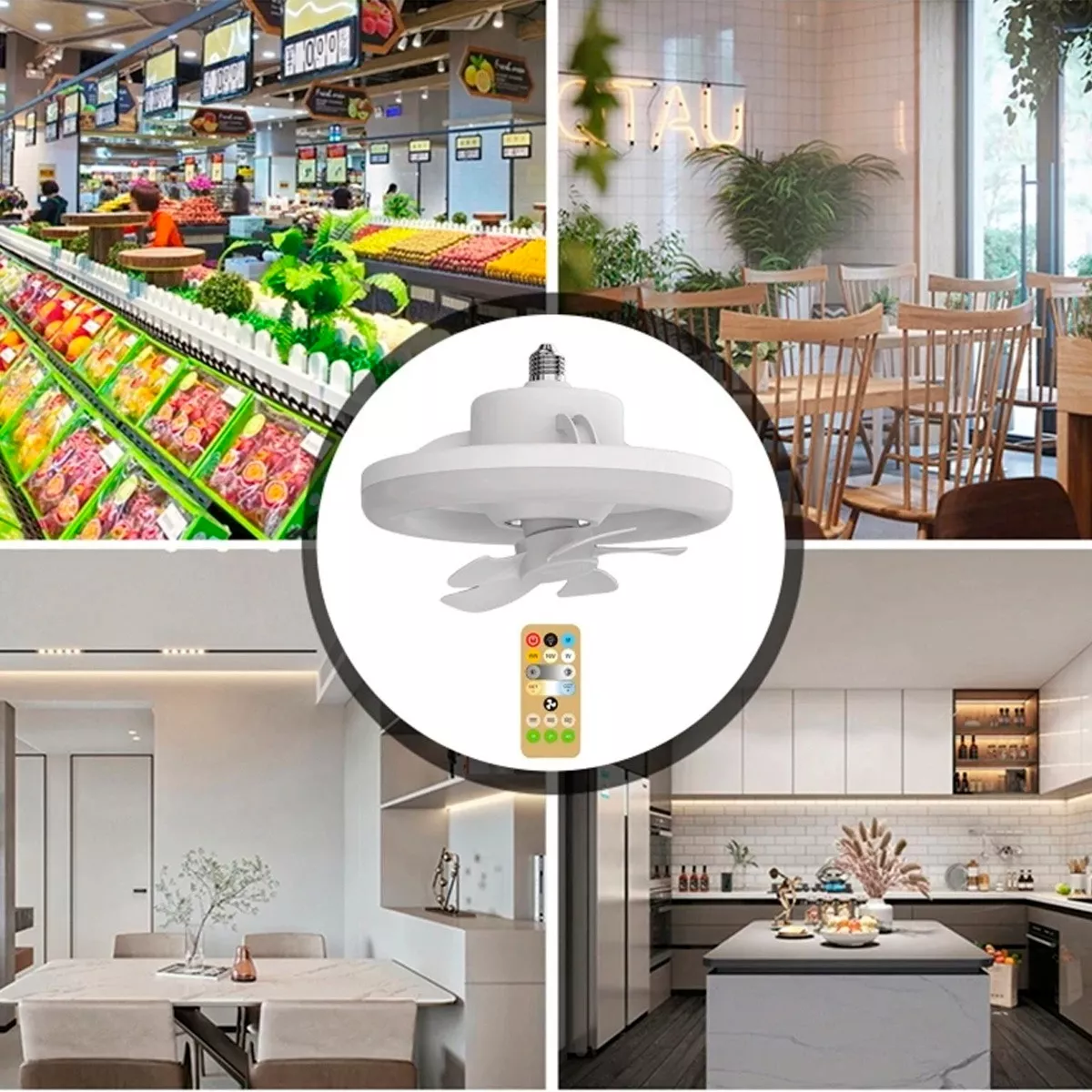 Miniatura 3 de BOMBILLO VENTILADOR LUZ LED 360°