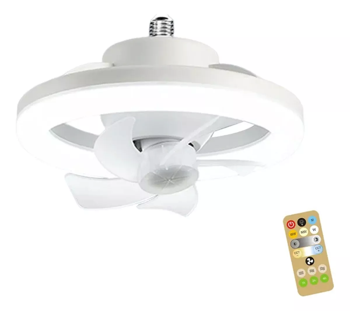 BOMBILLO VENTILADOR LUZ LED 360°