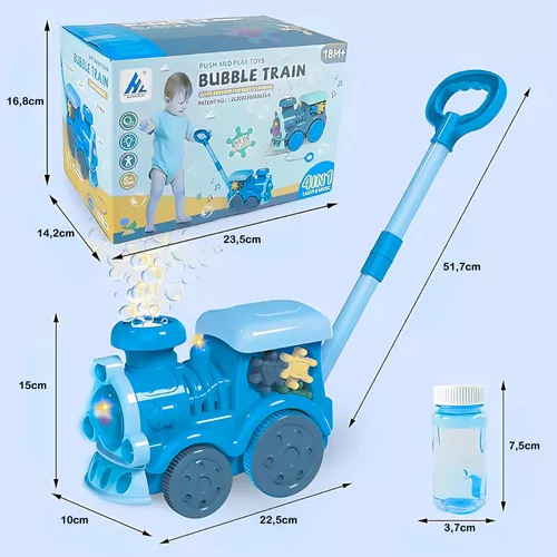 Vista 4 de Tren Máquina Burbujas Automática Luz Led