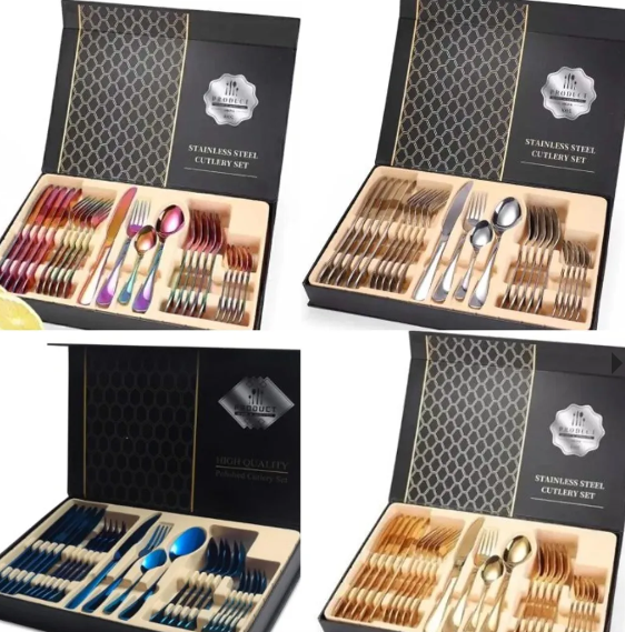 Cubiertos de lujo 24 piezas en estuche