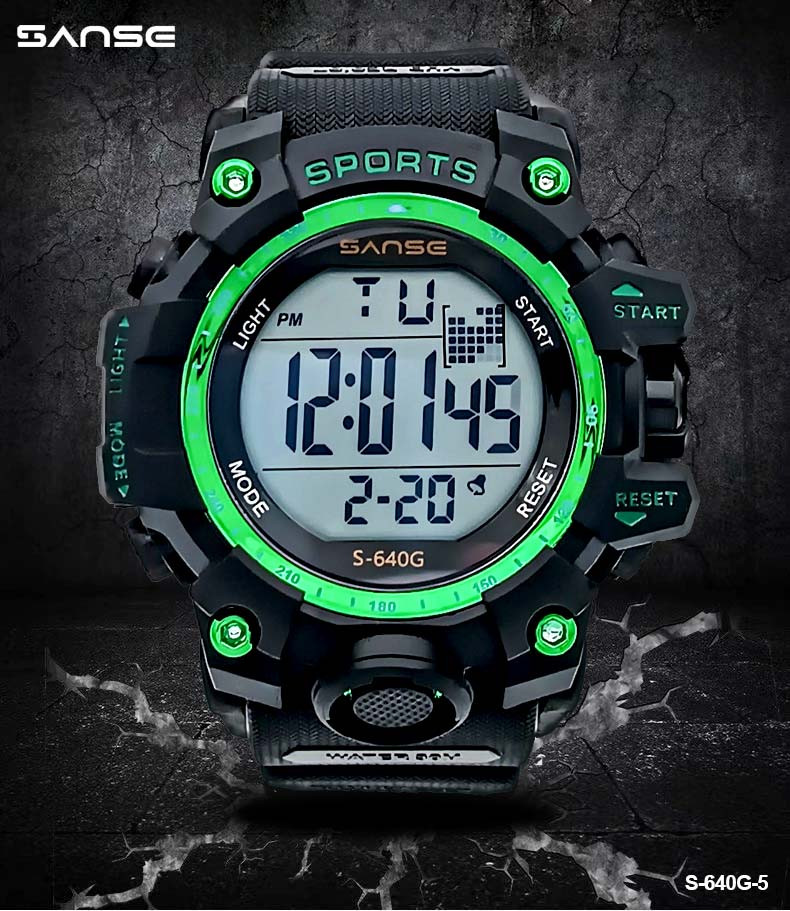 S-640G-5 RELOJ SANSE N/VERDE  DEP HOMBRE