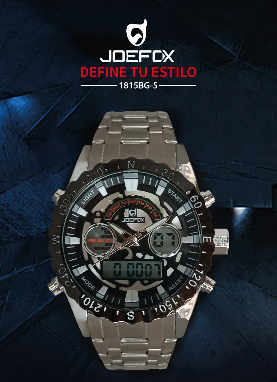 Miniatura 6 de 1815BG-5 RELOJ JOEFOX METAL DOBLE HORA