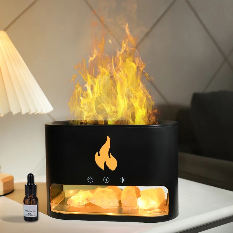 Humidificador piedras y efecto llamas