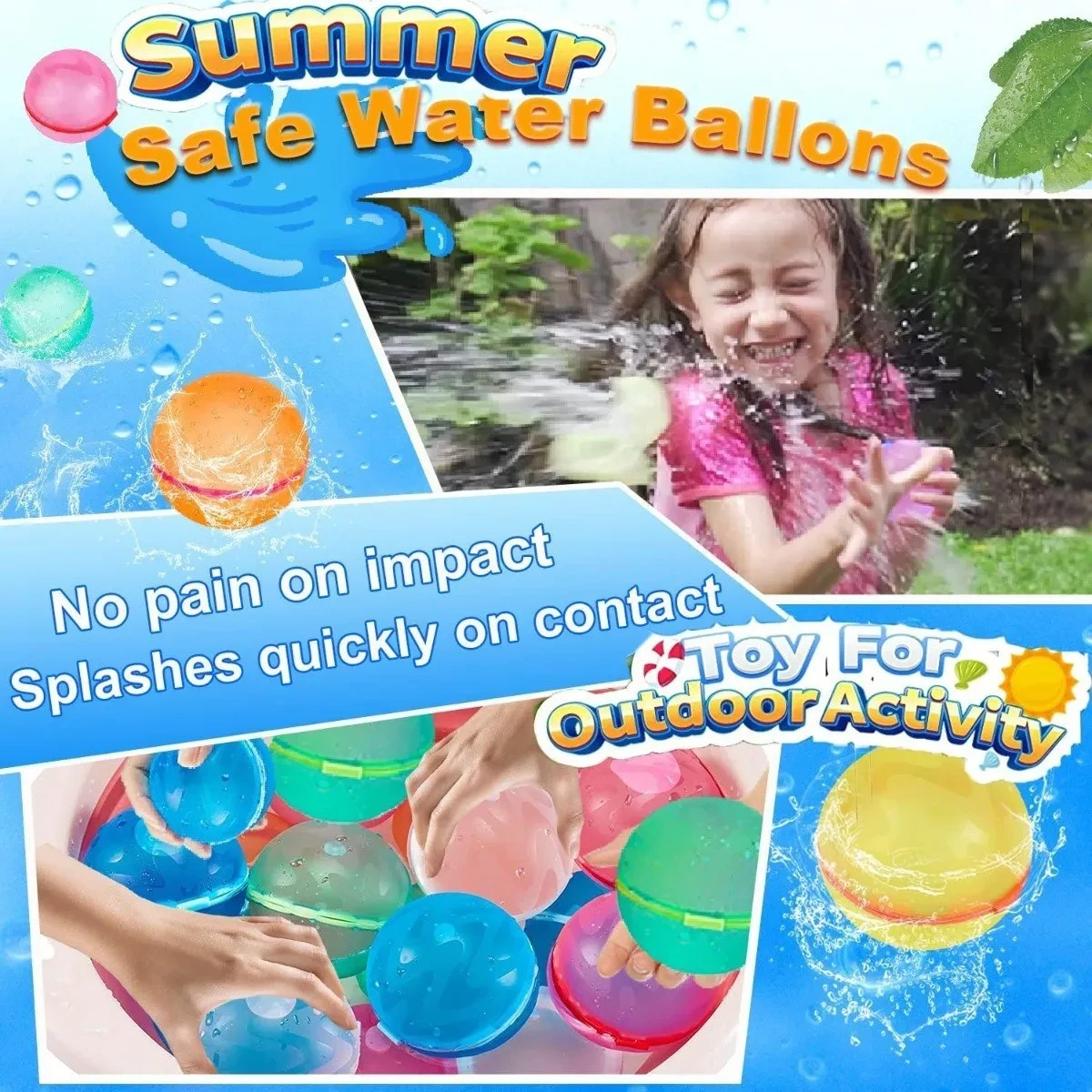 Miniatura 2 de Globos De Agua Reutilizables Niños x6