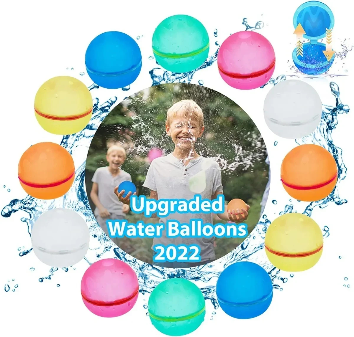 Miniatura 5 de Globos De Agua Reutilizables Niños x6