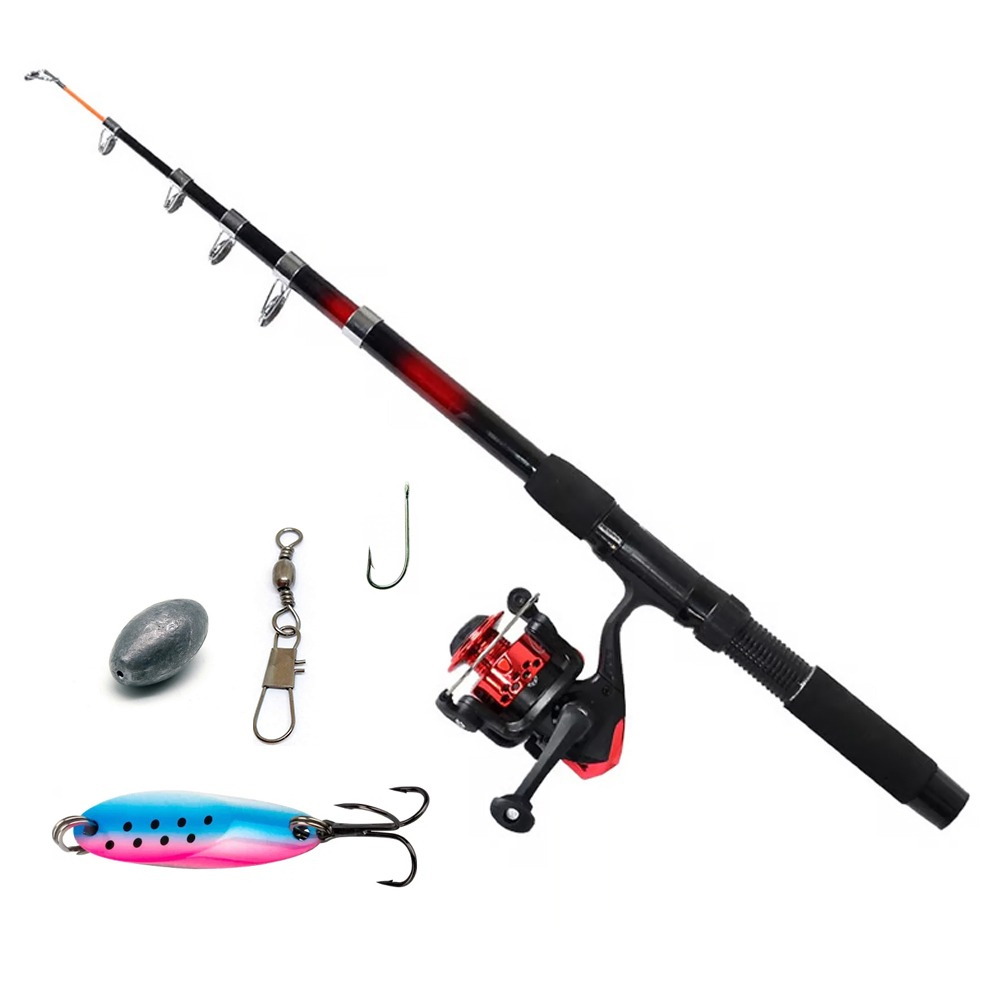 Combo Caña Cuchara Girador Plomada Anzue