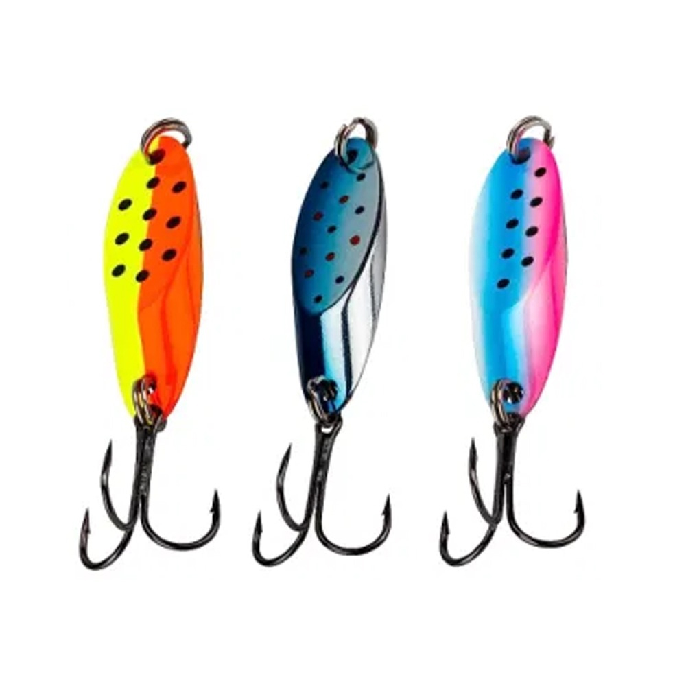 3x Cucharilla De Pesca Anzuelo Triple