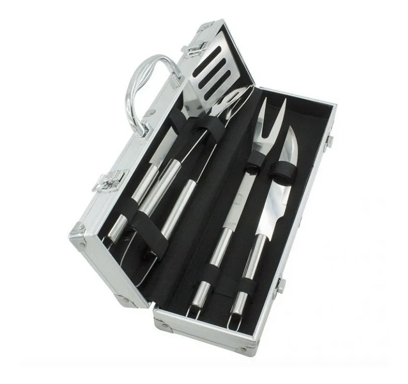 Miniatura 2 de Set De 4 Utensilios Para Asado Bbq Con M