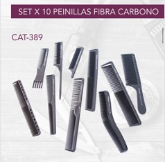 SET X 10 PEINILLA FIBRA CARBONO