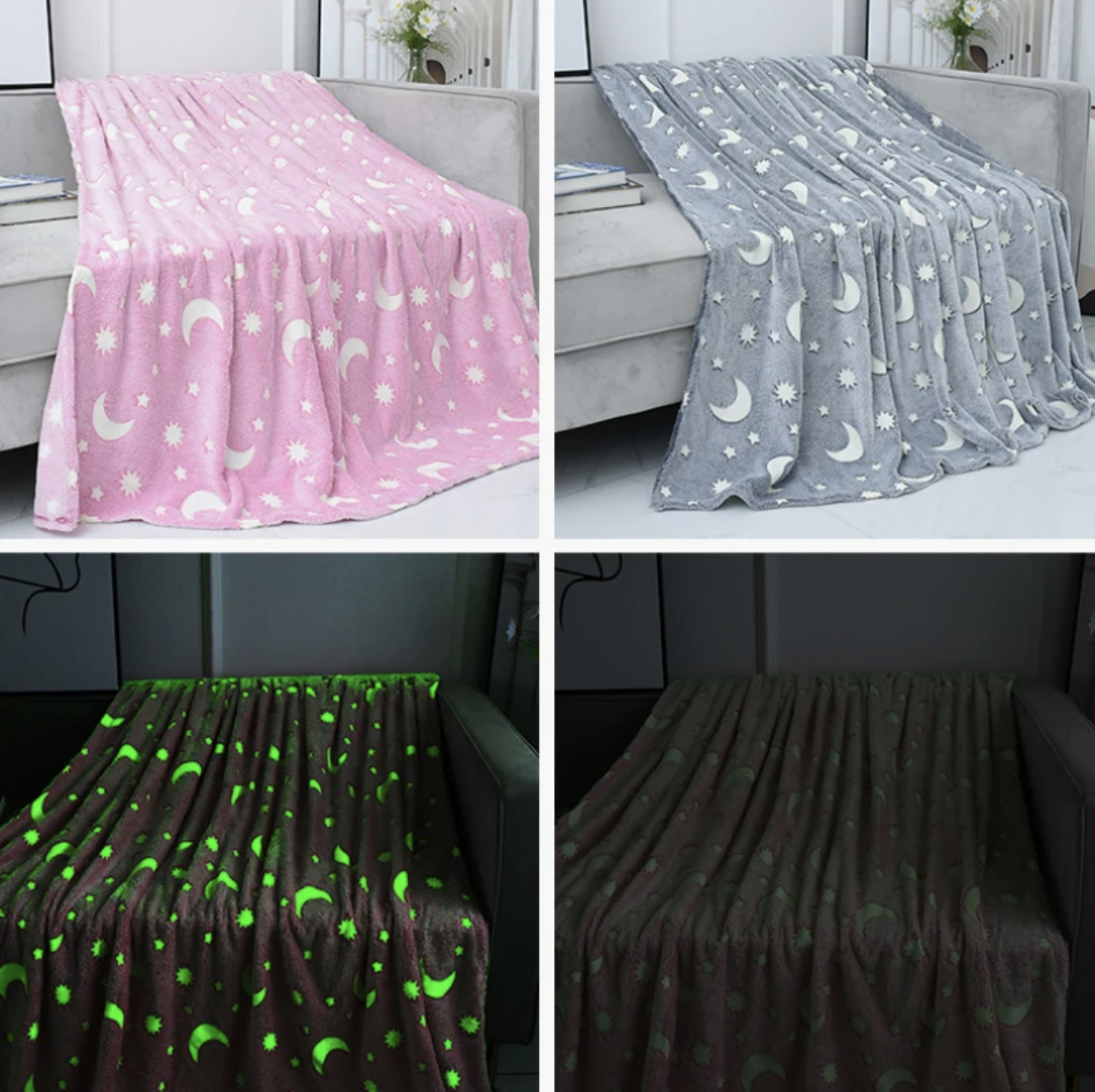 COBIJA LUMINOSA BRILLA OSCURIDAD 160x180