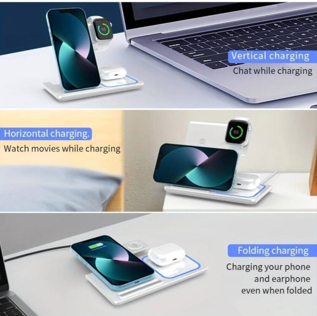 CARGADOR INALÁMBRICO 3 EN 1