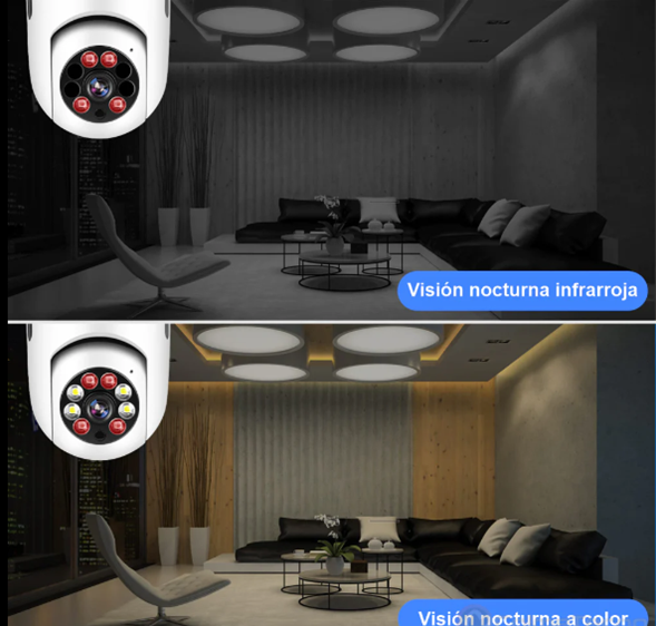 Miniatura 4 de Cámara De Seguridad IP Wifi Bombillo 360