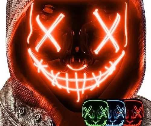 Miniatura 2 de MASCARA PARA HALLOWEEN LA PURGA LUZ LED