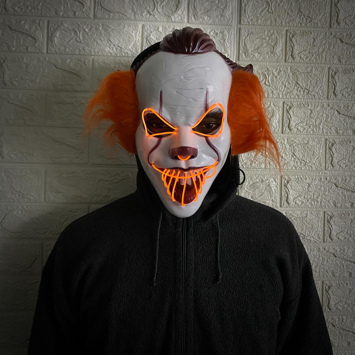 Miniatura 5 de Mascara Payaso It Led Luz Neon MSHW3LED3