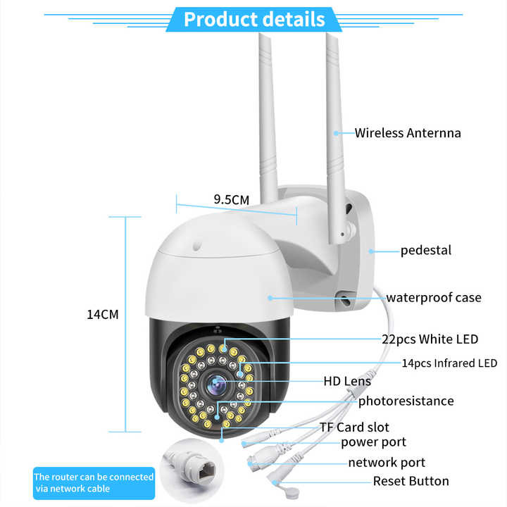 CÁMARA EXTERIOR DE SEGURIDAD -PTZ V380