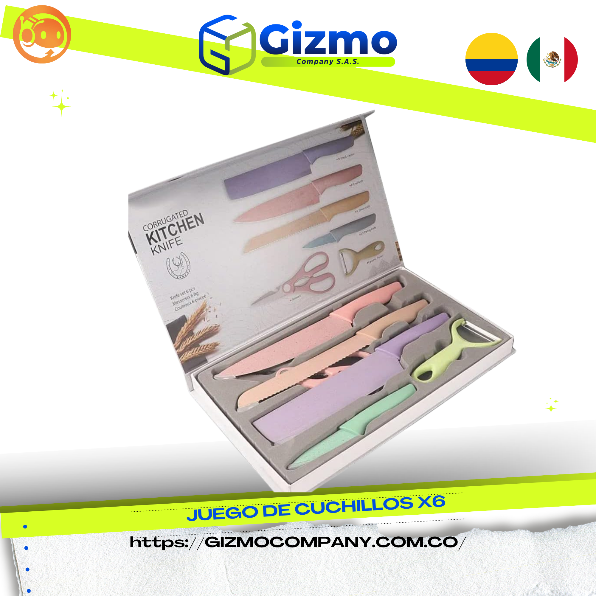 Juego De Cuchillos X6