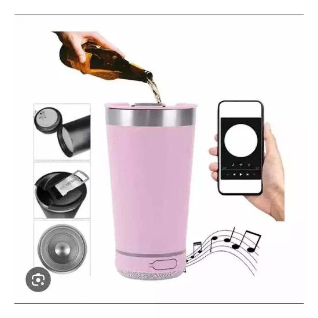 Miniatura 2 de VASO TÉRMICO BEDIDAS PORTÁTIL PARLANTE