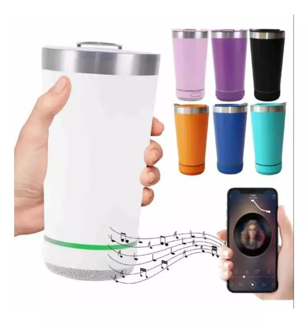 Miniatura 1 de VASO TÉRMICO BEDIDAS PORTÁTIL PARLANTE