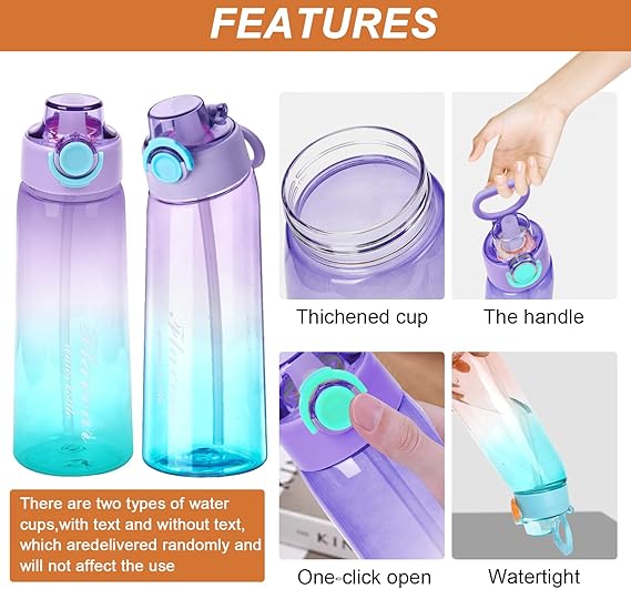 Botella De Agua Con Sabor + 3 Capsulas