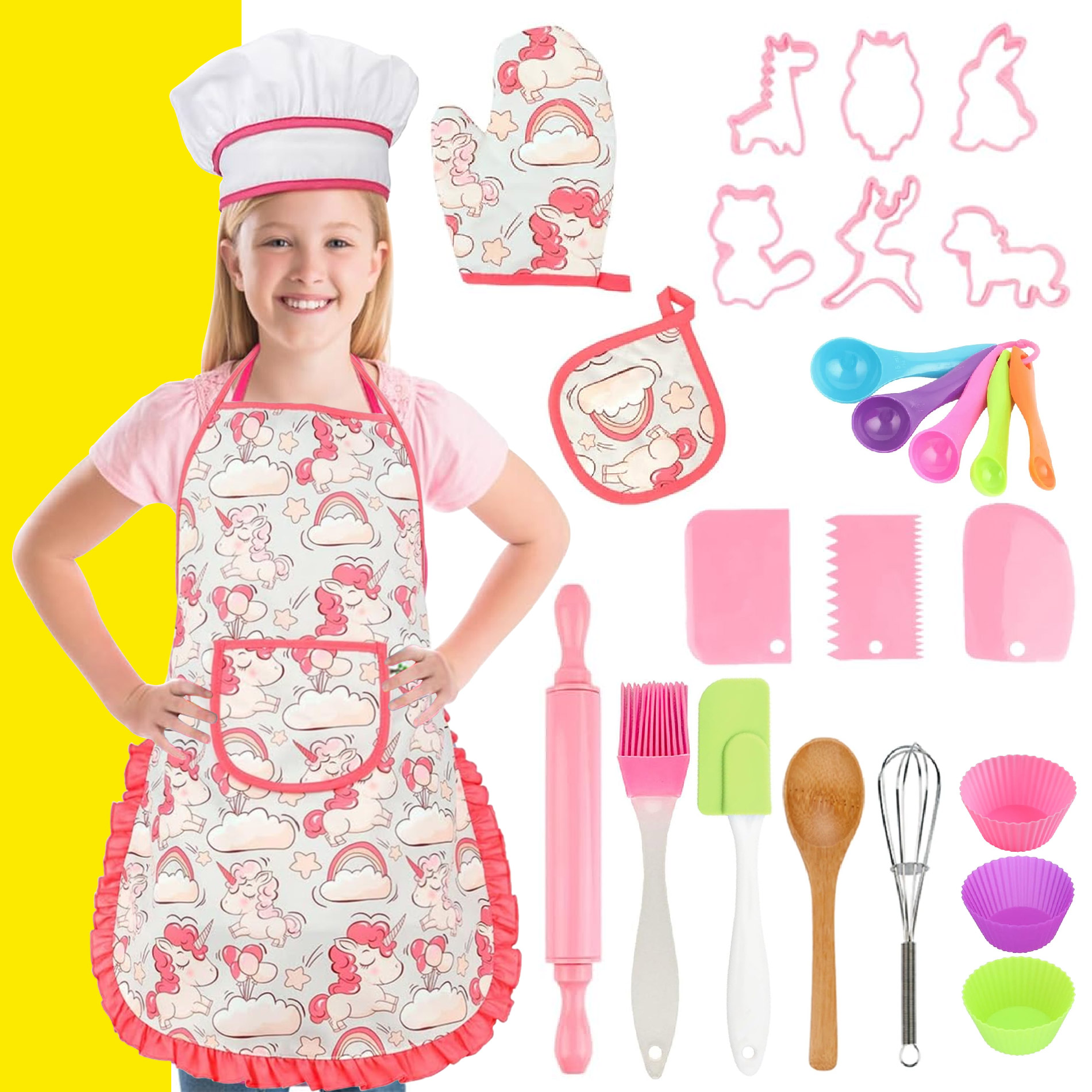 Miniatura 2 de Kit Repostería Niños Delantal Gorro 26pz