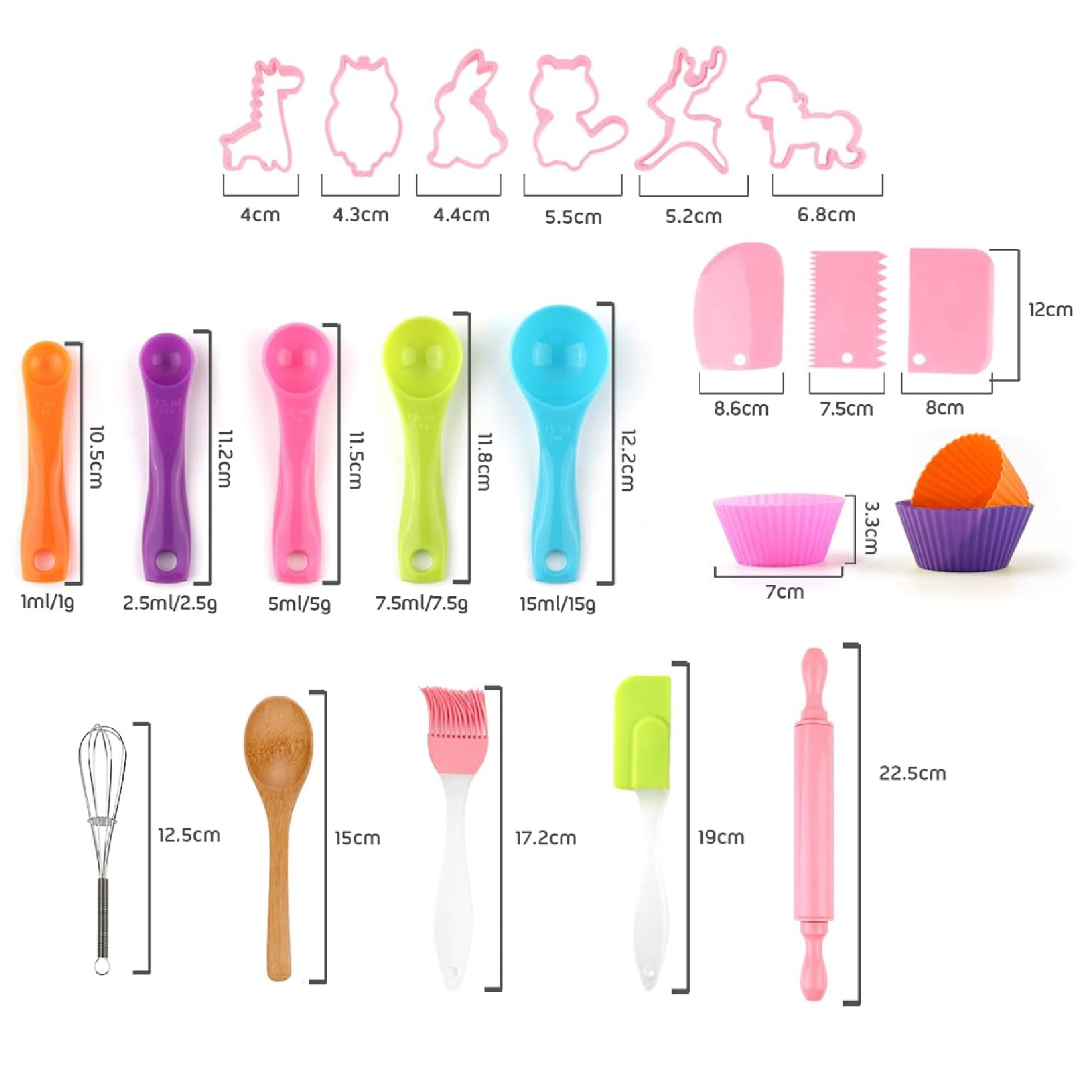 Miniatura 4 de Kit Repostería Niños Delantal Gorro 26pz