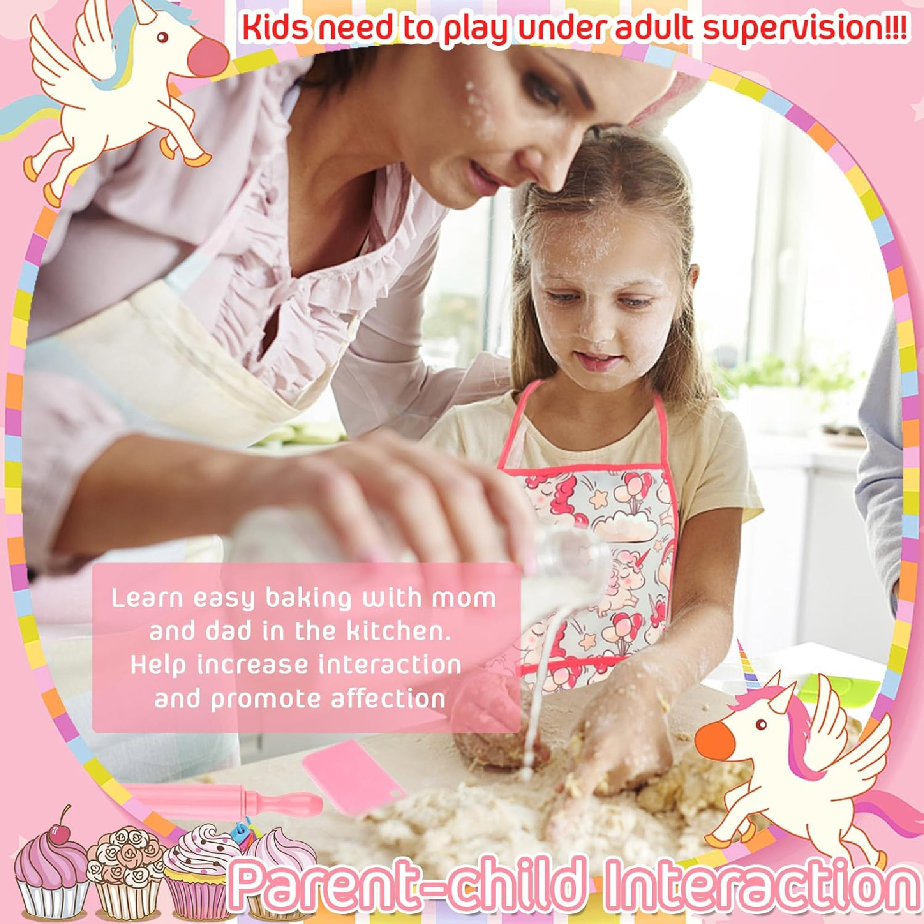 Miniatura 5 de Kit Repostería Niños Delantal Gorro 26pz