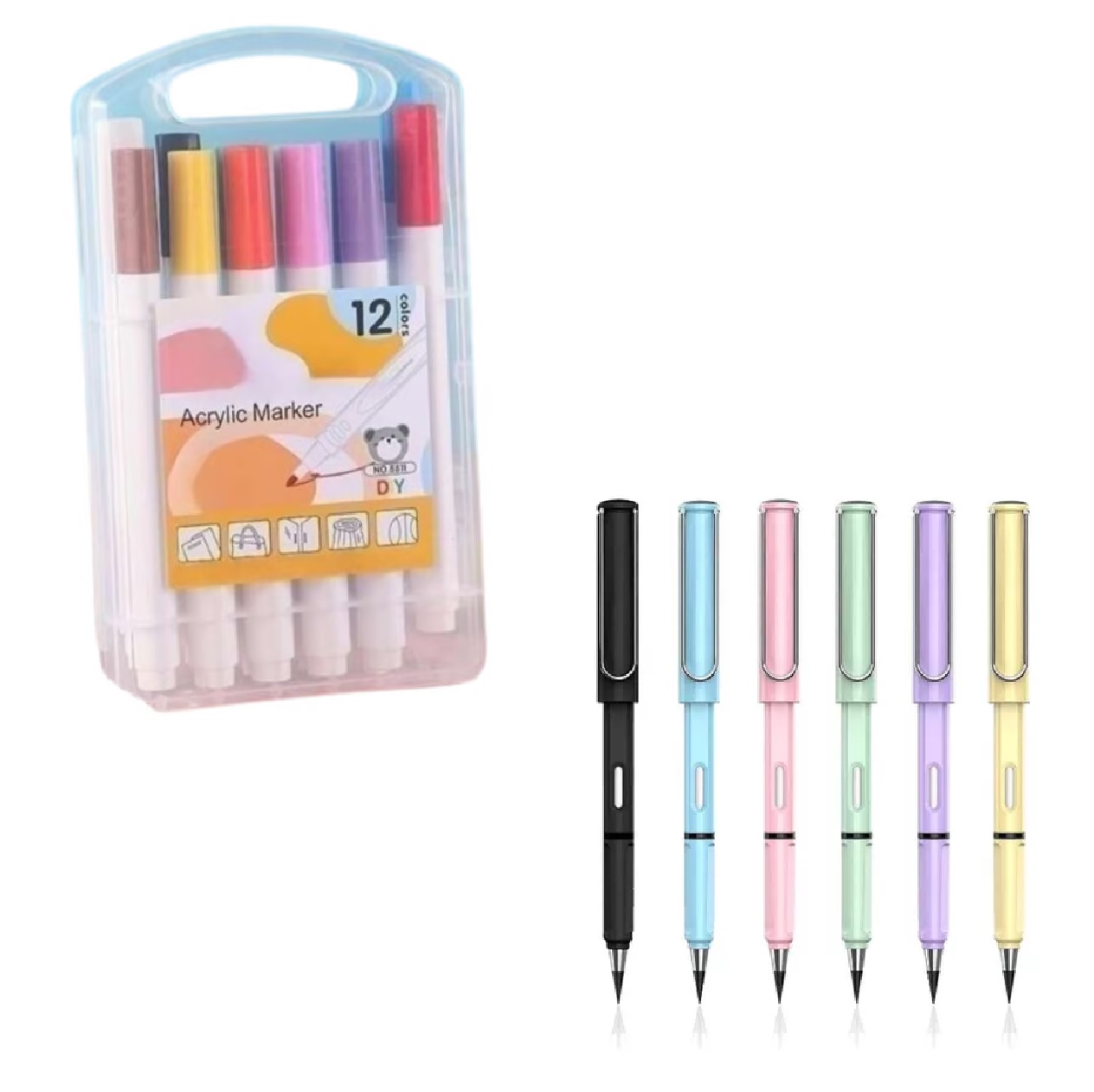 Miniatura 5 de MARCADOR ACRILICO X12 + LAPIZ INFINIT X6