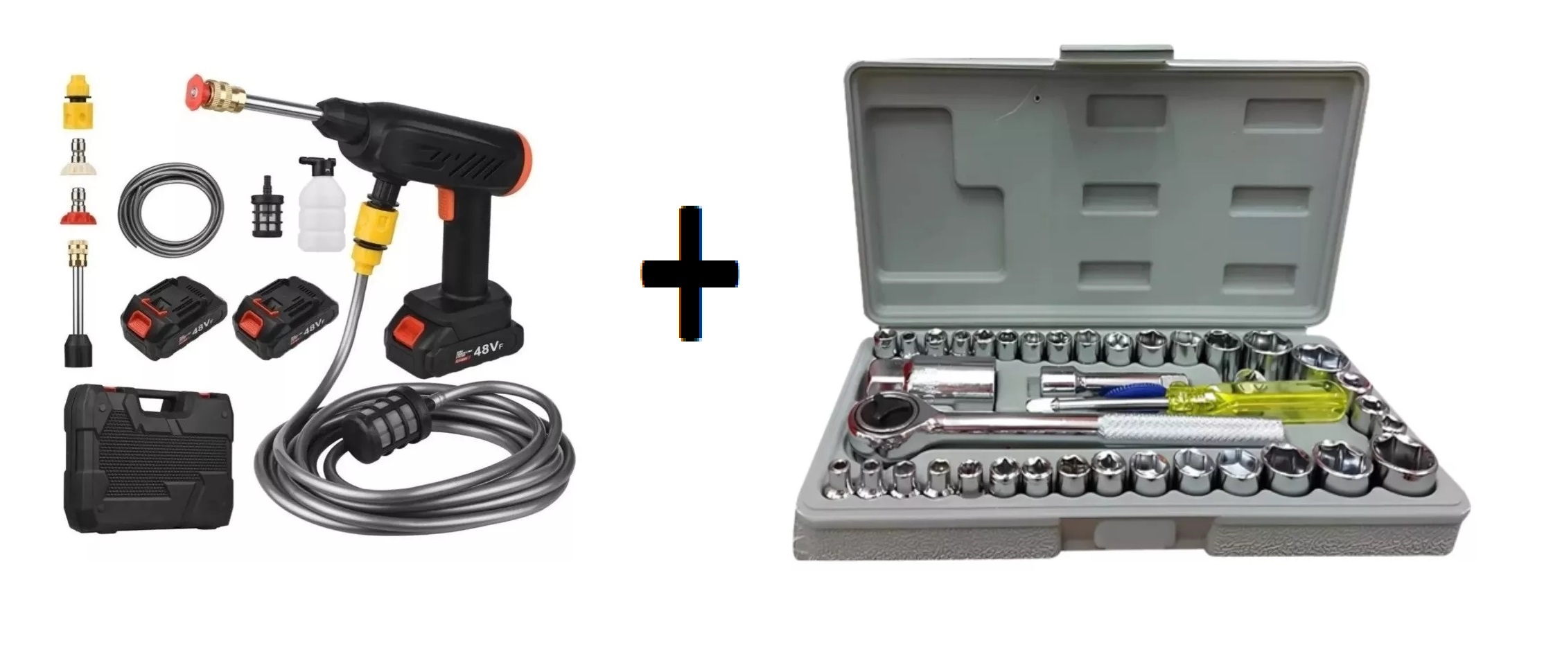 Miniatura 6 de Hidrolavadora 2 Baterías + Juego Ratches