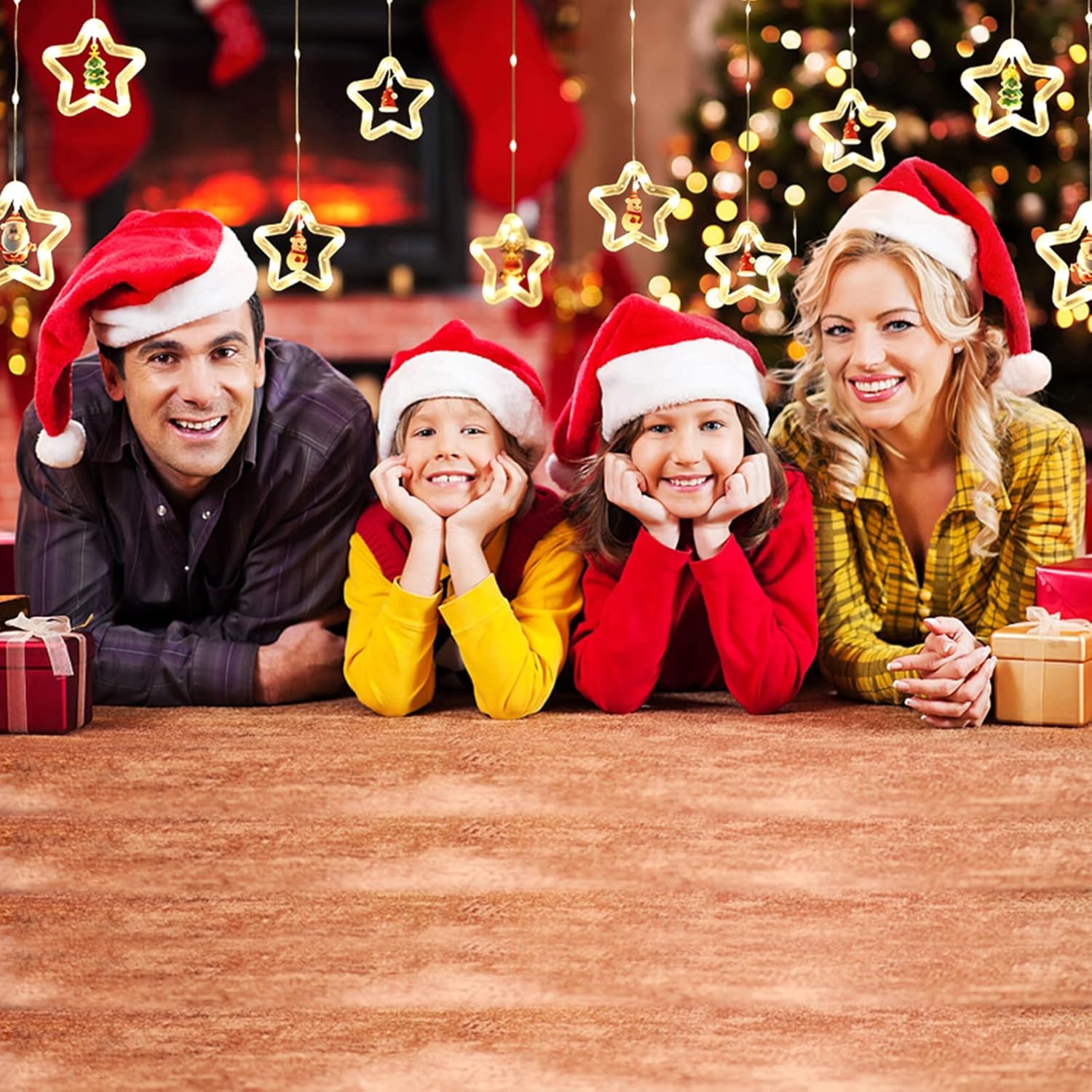 Miniatura 2 de Cortina De Estrellas X100L 3M Calida