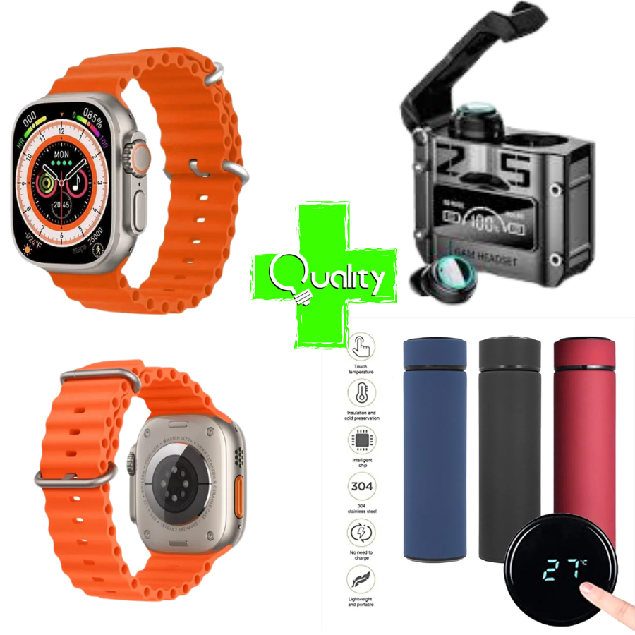 Audífo M25+  Reloj T800 ultr + Termo dig