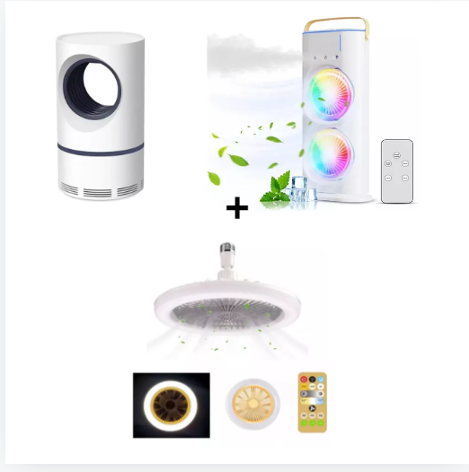 Lampara mosquitos+ventilador torre+Lampa