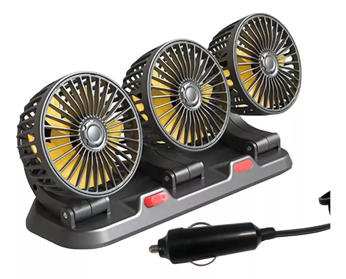 Miniatura 3 de Ventilador Triple Para Carro Regulable
